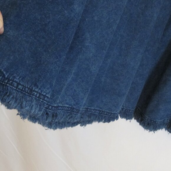 Marsha Sport A-line denim skirt – fringed hem  L - Picture 3 of 6
